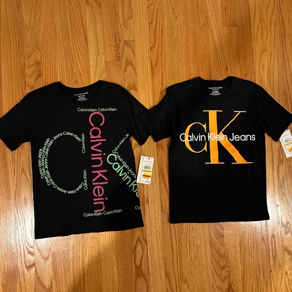 Two new Calvin Klein Jeans short sleeves shirt NWT Youth Small 8